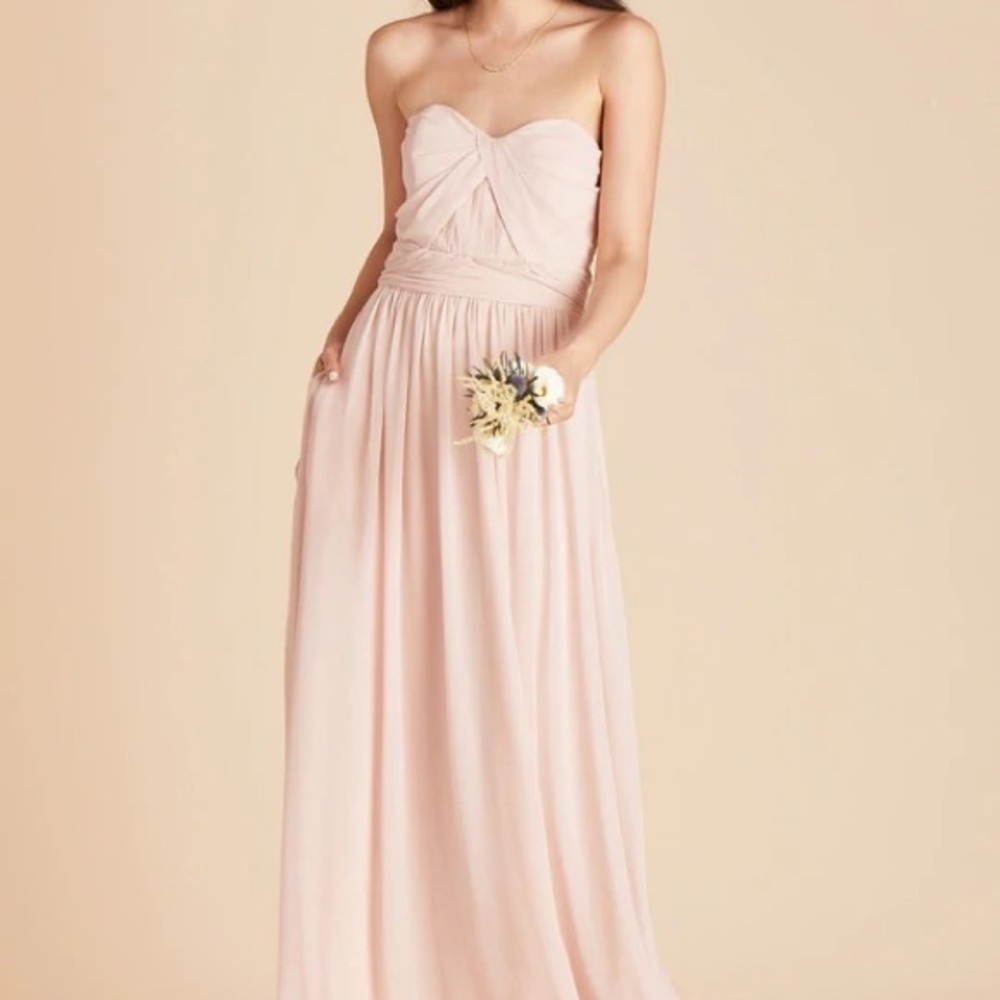 BIRDY GREY grace convertible dress pale blush no slit
